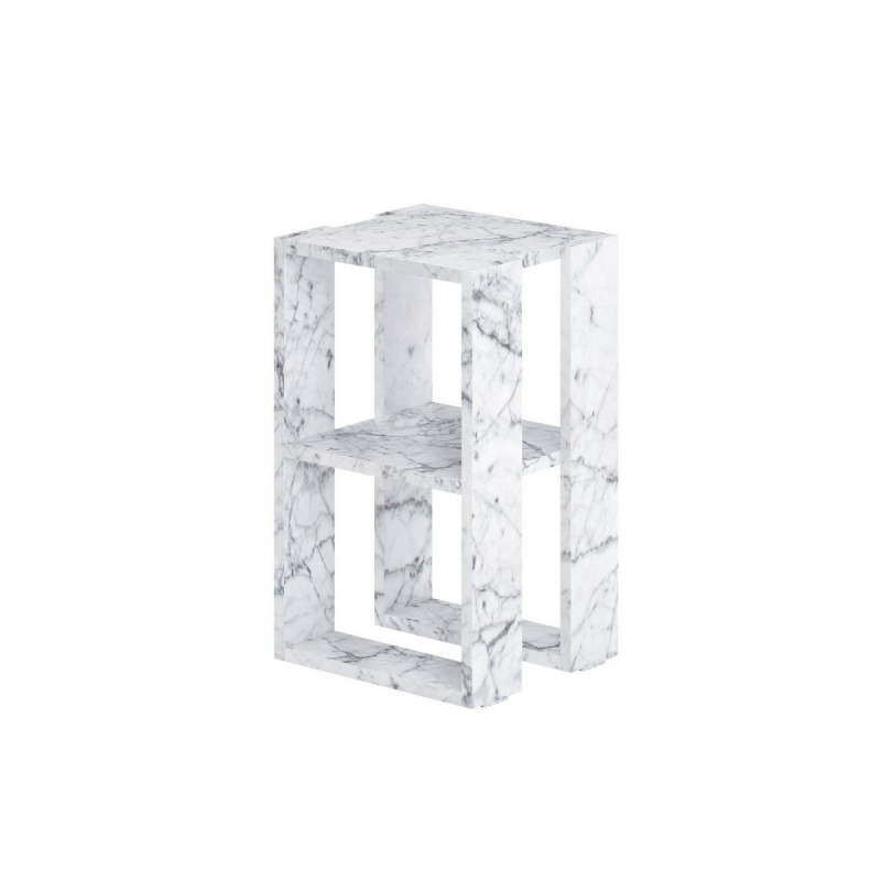 Noční stolek Lonie - Carrara Marble