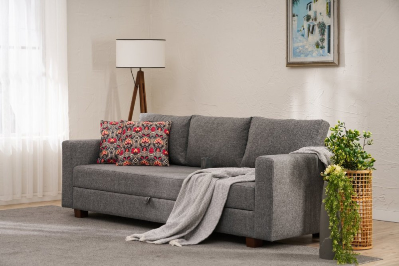 Trojmístná rozkládací pohovka Aly - Grey