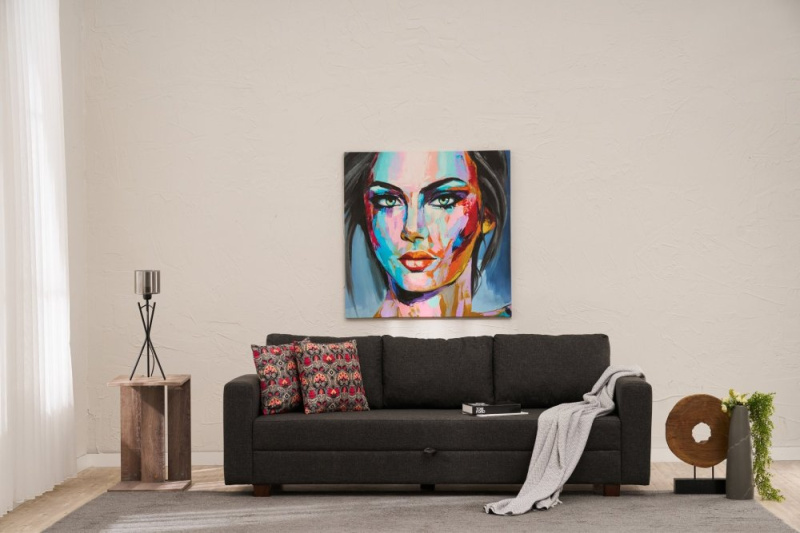 Trojmístná rozkládací pohovka Aly - Anthracite