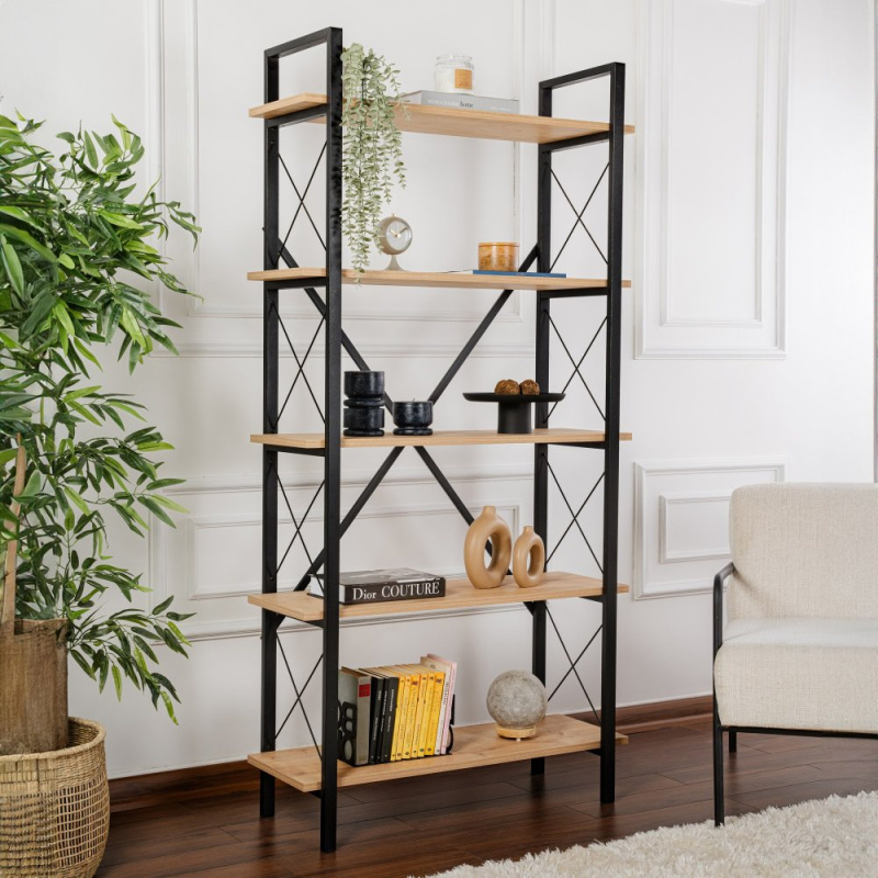 Knihovna Elysian - Oak, Black