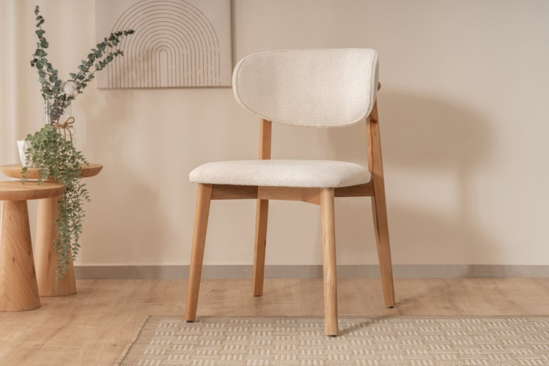 Židle Lugias - Beech, White