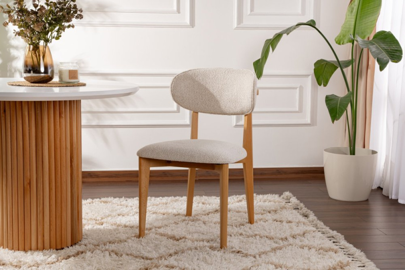 Sada židlí (2 kusy) Lionte- White, Light Oak