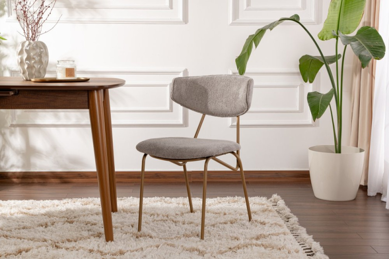 Sada židlí (2 kusy) Nancy - Grey, Gold