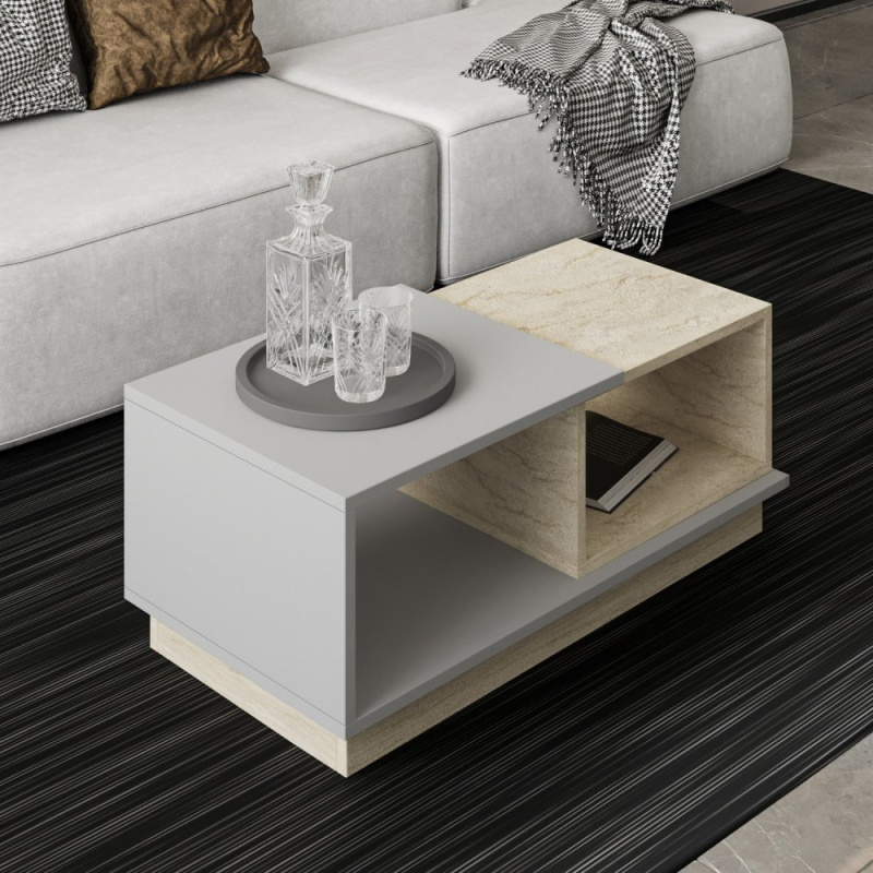 Konferenční stolek Consept - Travertine, Grey