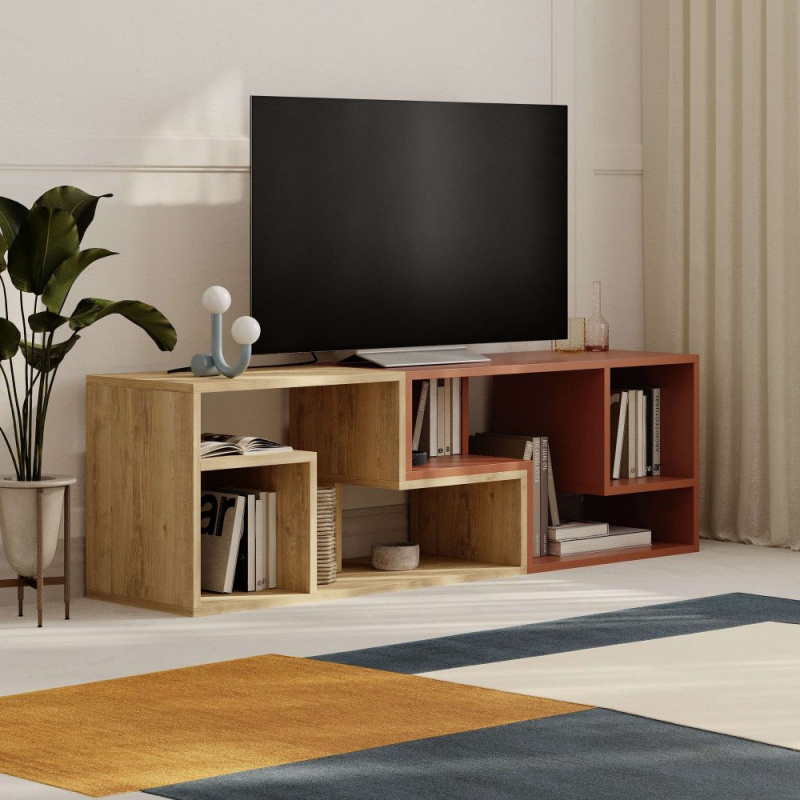 TV stolek Glis - Sapphire Oak, Cinnamon