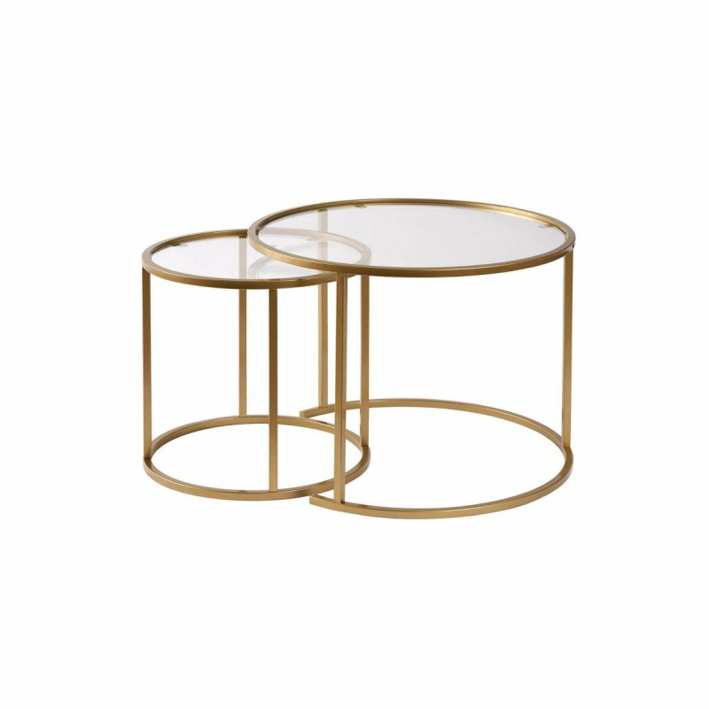 Sada konferenčních stolků Aurum - 60, 42 - Gold, Transparent
