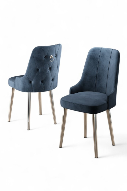 Sada židlí (4 kusy) Newa - Anthracite, Chrome