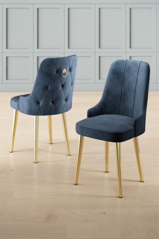 Sada židlí (6 kusů) Newa - Anthracite, Gold