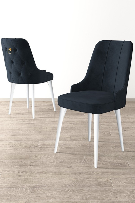 Sada židlí (6 kusů) Newa - Anthracite, White