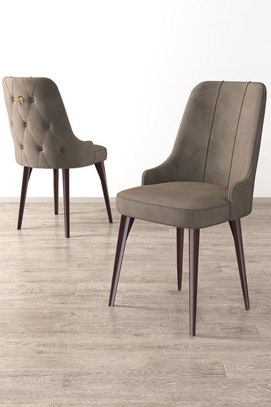 Sada židlí (6 kusů) Newa - Cappuccino, Brown