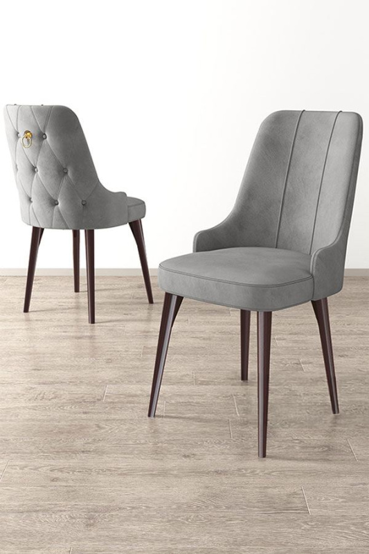 Sada židlí (6 kusů) Newa - Grey, Brown