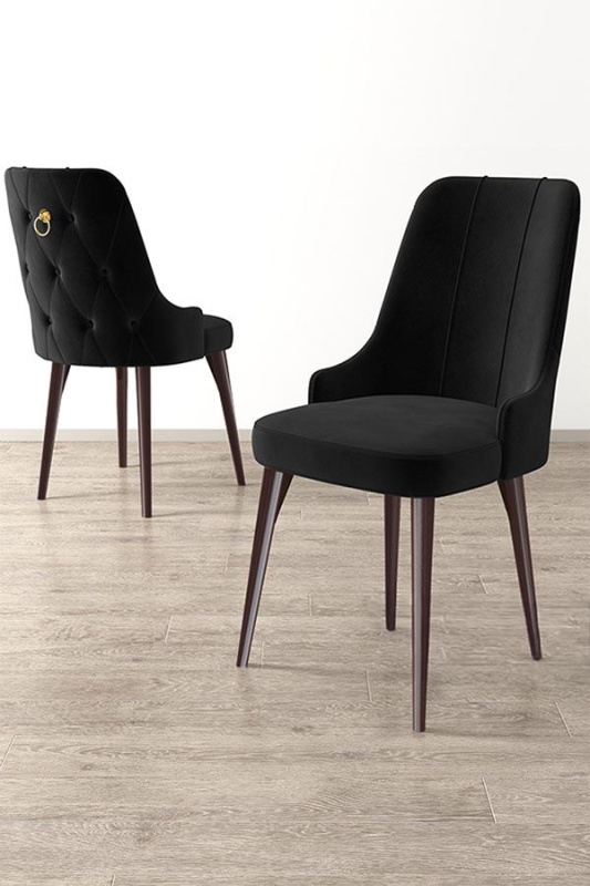 Sada židlí (4 kusy) Newa - Black, Brown