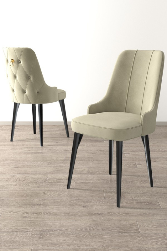 Sada židlí (2 kusy) Newa - Cream, Black