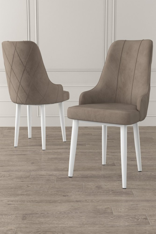 Sada židlí (4 kusy) Trex - Cappuccino, White