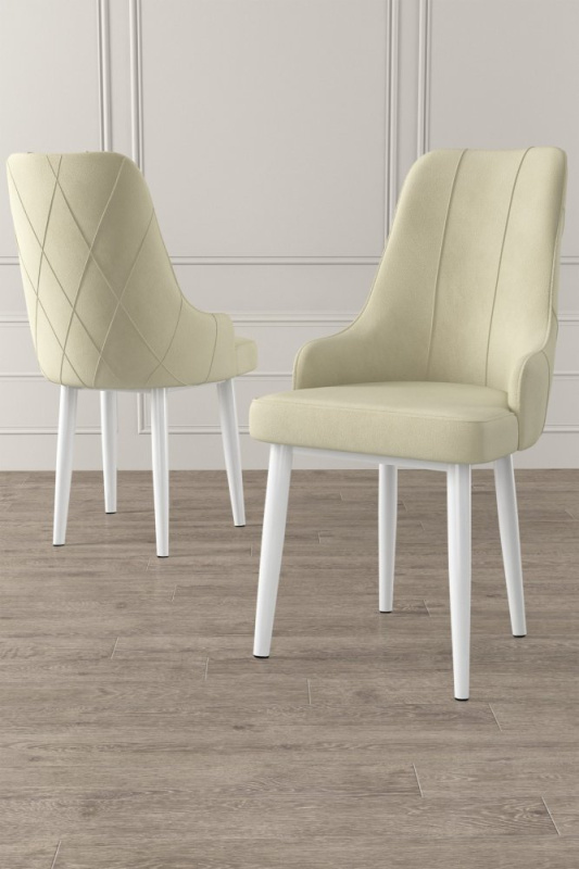 Sada židlí (4 kusy) Trex - Cream, White