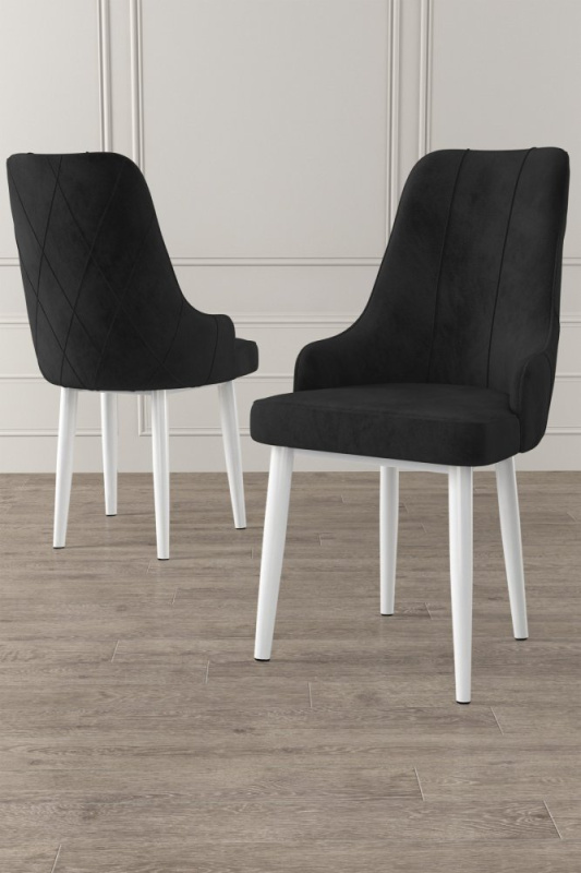 Sada židlí (6 kusů) Trex - Black, White