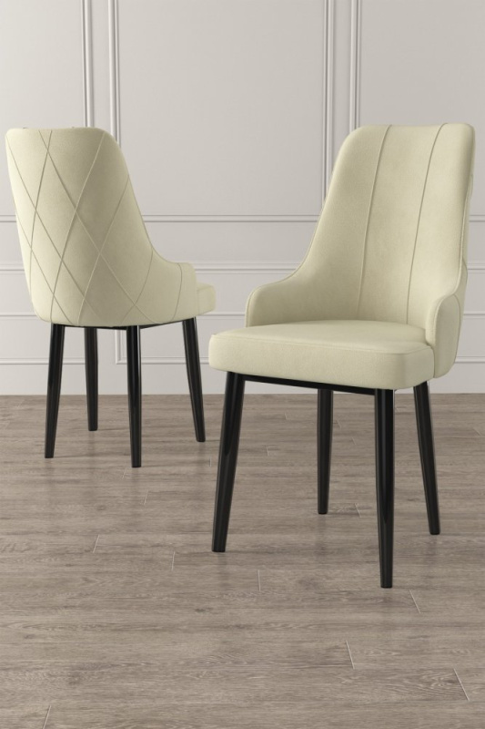 Sada židlí (6 kusů) Trex - Cream, Black