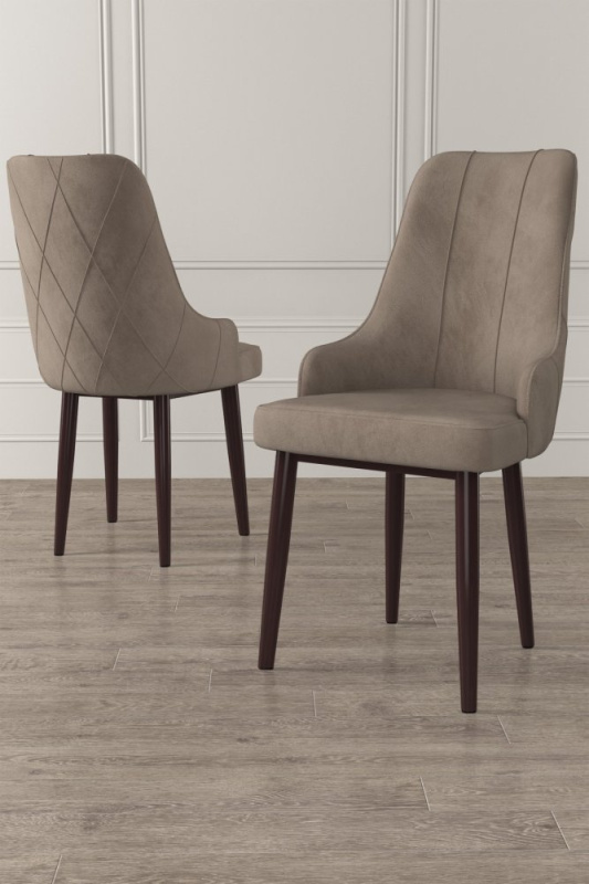 Sada židlí (6 kusů) Trex - Cappuccino, Brown