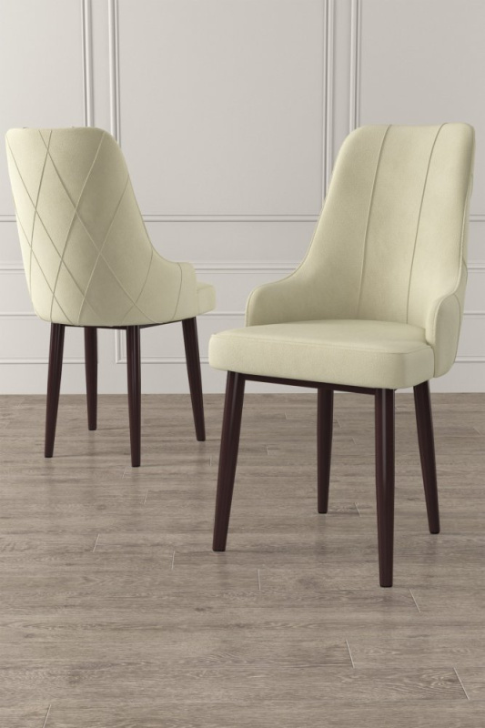 Sada židlí (6 kusů) Trex - Cream, Brown