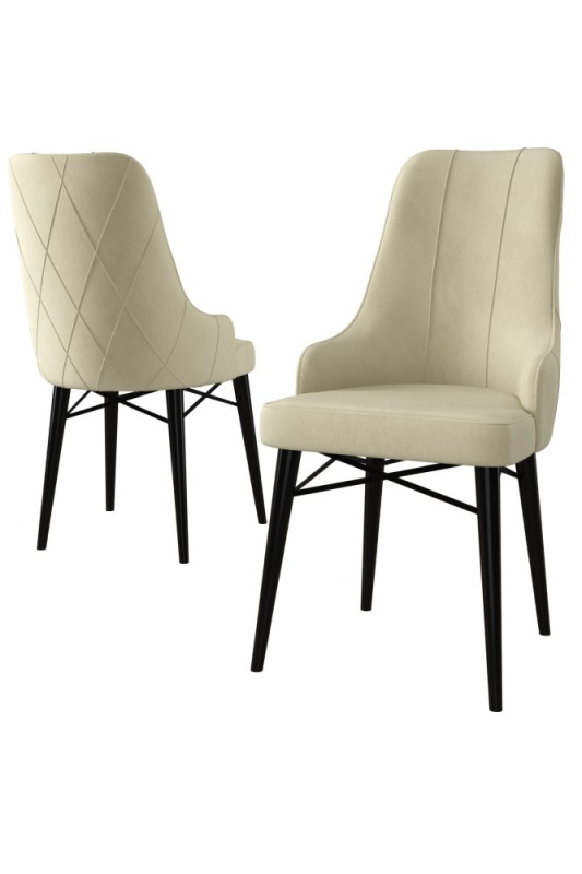 Sada židlí (2 kusy) Neta - Cream, Black