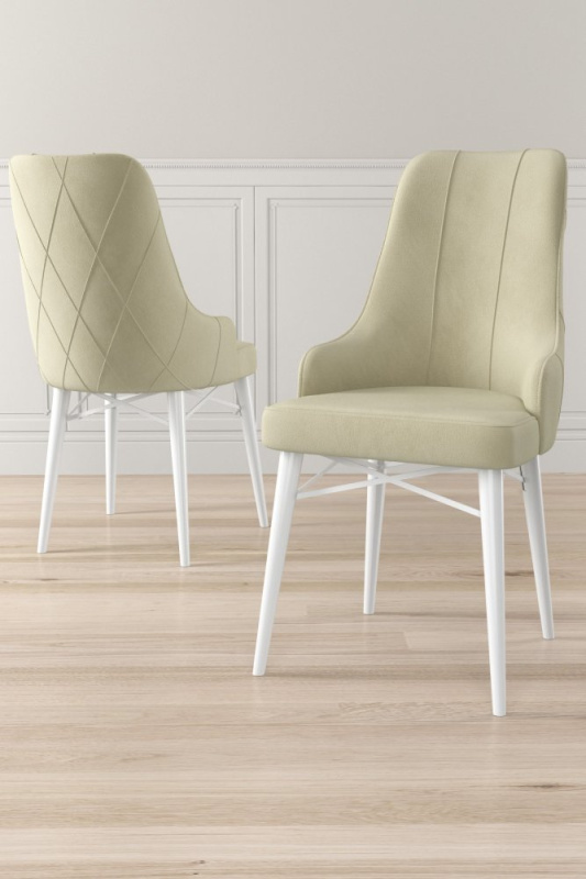Sada židlí (4 kusy) Neta - Cream, White