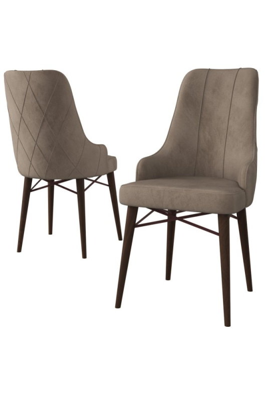 Sada židlí (4 kusy) Neta - Cappuccino, Brown