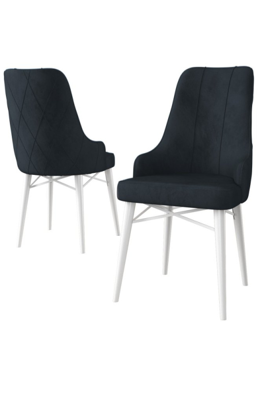 Sada židlí (6 kusů) Neta - Anthracite, White