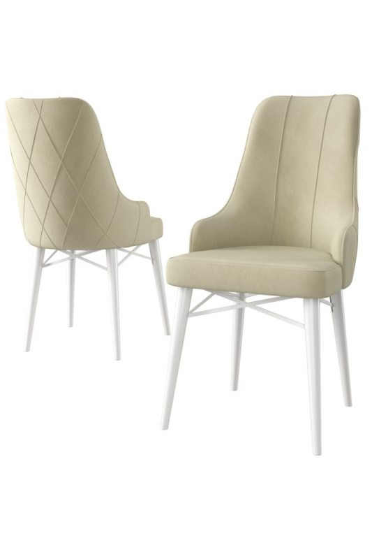 Sada židlí (6 kusů) Neta - Cream, White