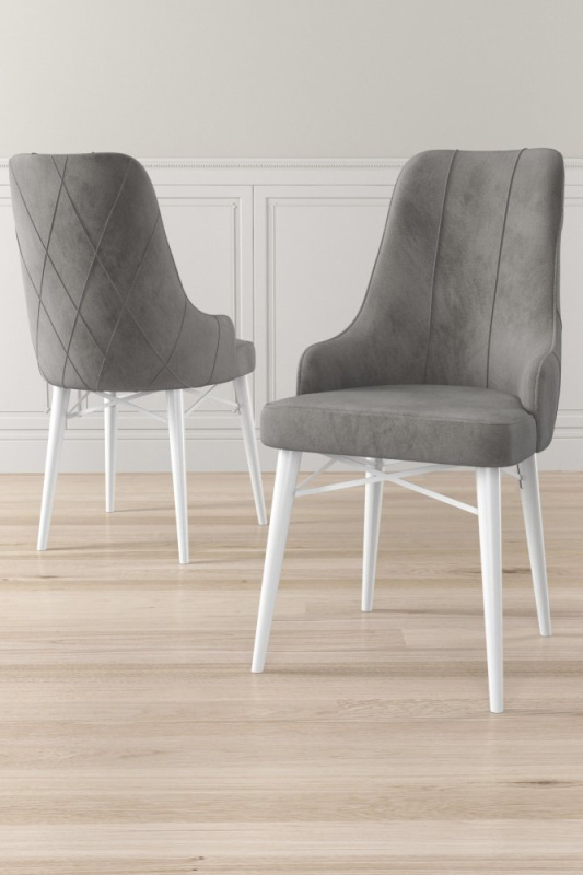 Sada židlí (6 kusů) Neta - Grey, White