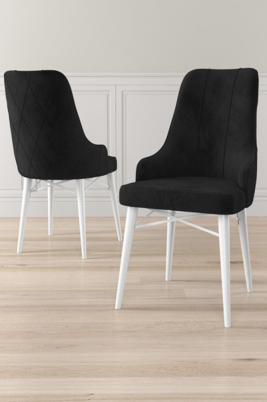 Sada židlí (6 kusů) Neta - Black, White