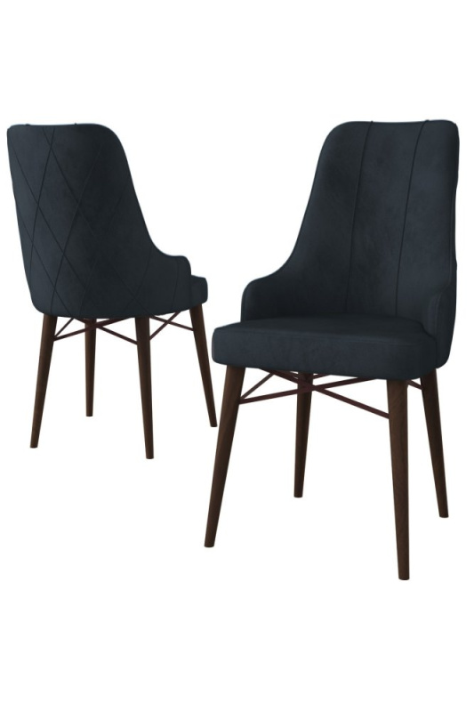 Sada židlí (6 kusů) Neta - Anthracite, Brown