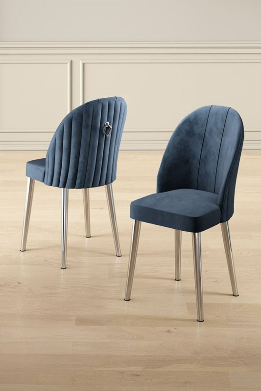 Sada židlí (4 kusy) Mara - Anthracite, Chrome