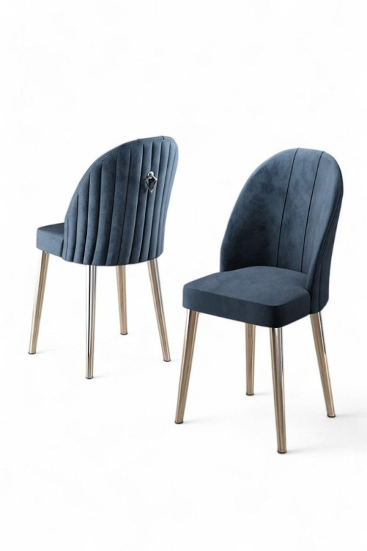 Sada židlí (6 kusů) Mara - Anthracite, Chrome