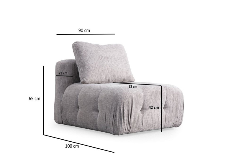 Křeslo / Jednomístná pohovka Amaris O1 - Light Grey