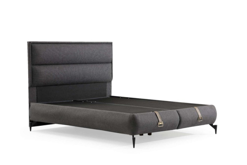 Rám dvoulůžkové postele s čelem Rise 120 x 200 - Dark Grey