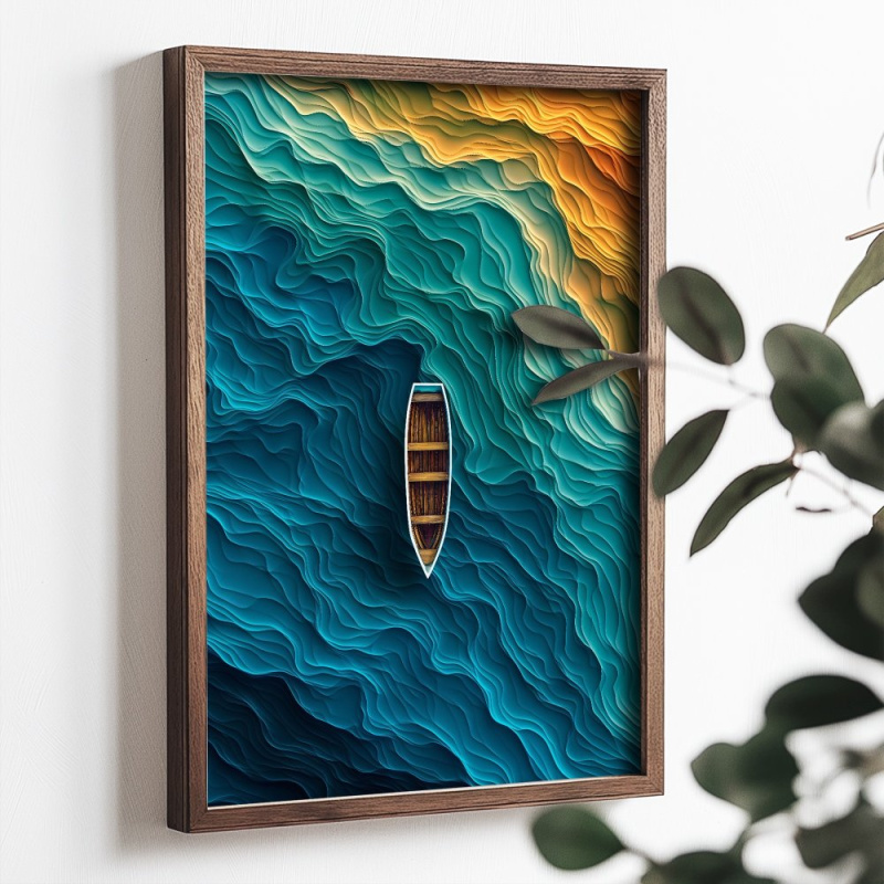 Dekorativní rámovaný obraz z MDF TUN077-L