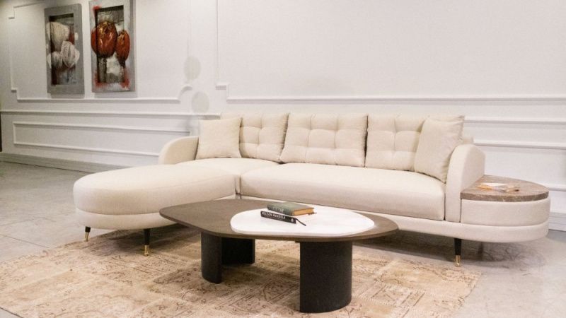 Rohová rozkládací pohovka Milano Corner - Cream