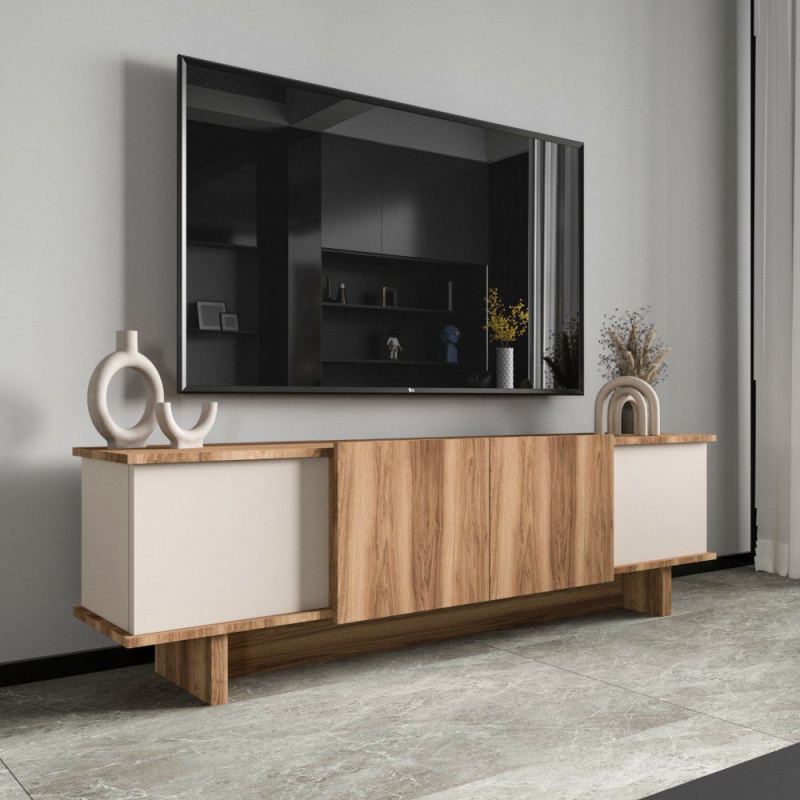 TV stolek Diana - Beige, Walnut