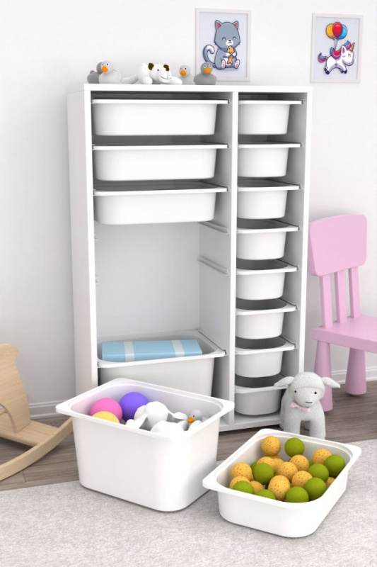 Víceúčelová skříňka Rine 2D4K8U - White