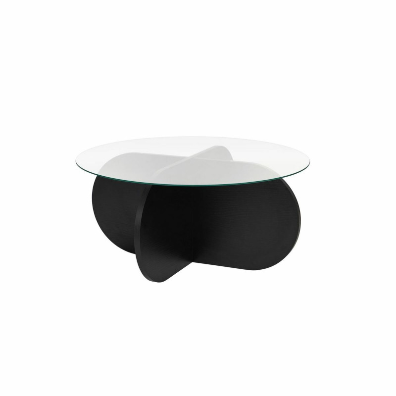 Konferenční stolek Aeris - Wood Black, Transparent