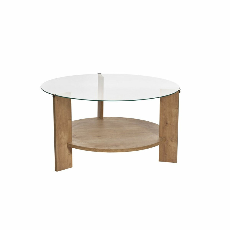 Konferenční stolek Clara - Sapphire Oak, Transparent
