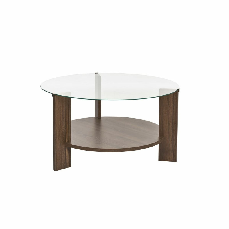 Konferenční stolek Clara - Walnut, Transparent