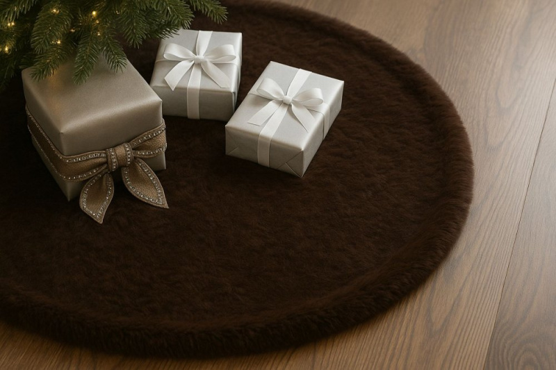 Christmas Tree Rug Yilbasi - Brown 8