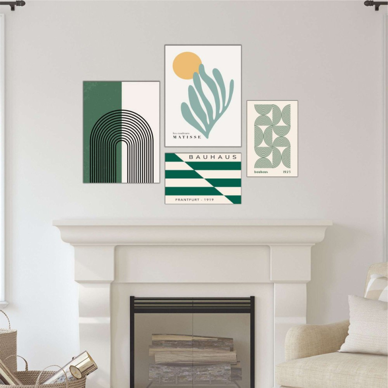 Dekorativní obraz z MDF (4 kusy) Mdf - 00132