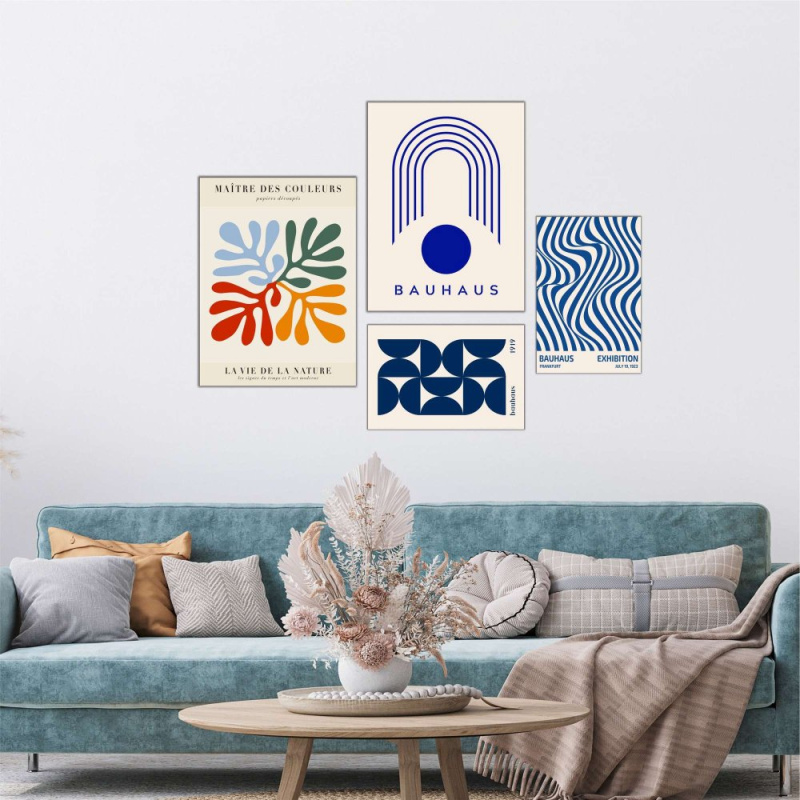 Dekorativní obraz z MDF (4 kusy) Mdf - 00135