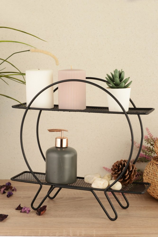 Dekorativní kovová nástěnná police Halka D2K