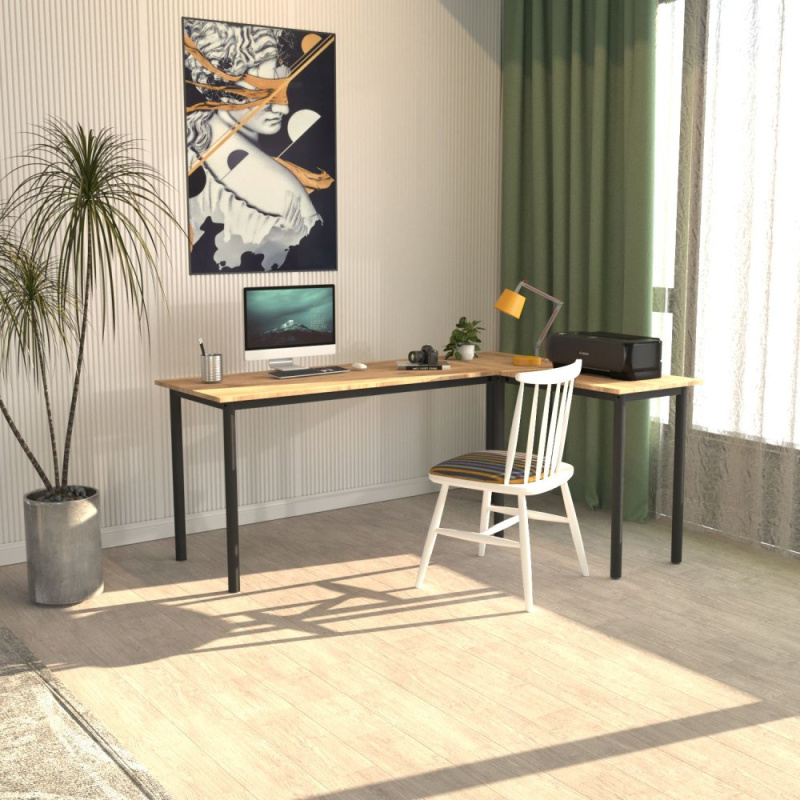 Psací stůl Viva L - Black, Atlantic Pine