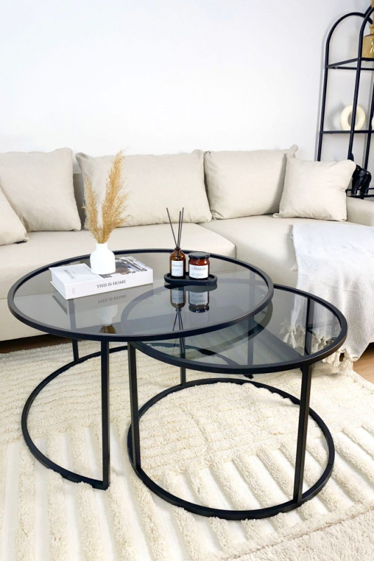 Konferenční stolek Tokyo 80 - Black, Fume