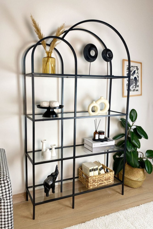 Knihovna Twin - Black, Transparent