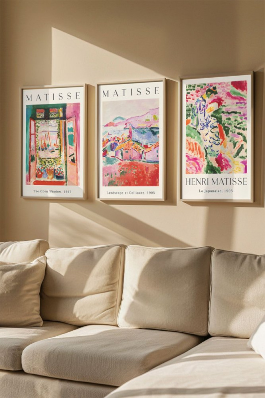 Dekorativní rámovaný obraz (3 kusy) Artvmodel1-Ahsap